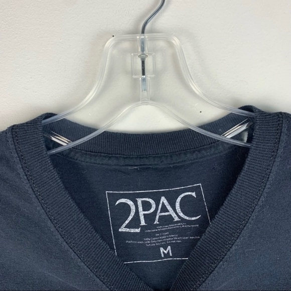 2Pac Tupac Colorful 90s Color Retro Black Short Sleeve Unisex Graphic T-Shirt M - Picture 3 of 4